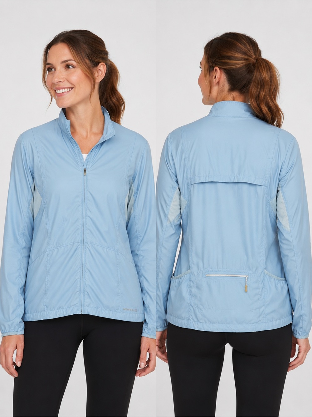 Merrell Blue Running Biking Lightweight Vented Performance Windbreaker Jacket XL
